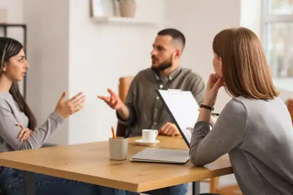 Image of couple access free mediation using family mediation voucher scheme Haringey